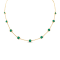 1.87 Cts Colombian Emerald-mix shape cut, Crafted in 18k yellow gold necklace.