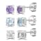 GEMistry Set of 3 Sterling Silver Amethyst, Blue Topaz, and White Topaz
Round Stud Earrings