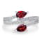 GEMistry Red Garnet with Cubic Zirconia Accents 925 Sterling Silver
Bypass Ring