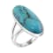 Gemistry Bold Oval Cabochon Gemstone High Polish Ring in Sterling Silver