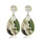 GEMistry Elongated Cabochon Gemstone Pear Drop Earrings in Sterling Silver