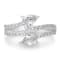 GEMistry White Topaz with Cubic Zirconia Accents 925 Sterling Silver
Bypass Ring