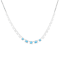 GEMistry Oval Turquoise Frontal Necklace in Sterling Silver with 14K
Gold Plating