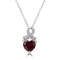GEMistry Red Garnet Stone 925 Sterling Silver 18 Inch Cable Chain
Pendant Necklace