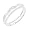 GEMistry 14K White Gold 0.30Ctw Baguette and Round Diamond Split Shank Ring