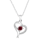 GEMistry Love Heart Red Garnet Sterling Silver 18 inch Cable Chain
Pendant Necklace