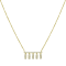 GEMistry 14K Yellow Gold 0.23Ctw Round Diamond Charm Bar Pendant Necklace