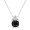 GEMistry Black Onyx Sterling Silver 18 Inch Cable Chain Pendant Necklace