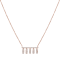 GEMistry 14K Rose Gold 0.23Ctw Round Diamond Charm Bar Pendant Necklace