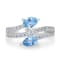 GEMistry Blue Topaz with Cubic Zirconia Accents 925 Sterling Silver
Bypass Ring
