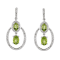 Earrings In 925 Sterling Silver With Peridot And White Topaz