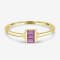 GEMistry 0.21 ctw Baguette Rhodolite Trio Midi Ring in 925 Sterling Silver
