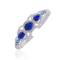 Gemistry Lapis and London Blue Topaz Hinged Cuff Bracelet, Sterling Silver