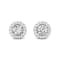 14K Gold Lab Grown Diamond Halo Stud Earrings 1.20ctw