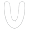 14K White Gold Opera Length Bezel Lab Grown Diamond 34 Inch Strand Necklace