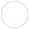 14K White Gold Round and Baguette Lab Grown Diamond Choker Style 20 Inch Necklace