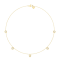 14K Yellow Gold 5 Stone Lab Grown Diamond by the Yard 16 Inch Drop Necklace