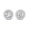14K Gold Lab Grown Diamond Halo Stud Earrings 2.30ctw