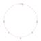 14K Rose Gold 5 Stone Lab Grown Diamond by the Yard 16 Inch Drop Necklace