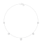 14K White Gold 5 Stone Lab Grown Diamond by the Yard 16 Inch Drop Necklace