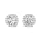 14K Gold Lab Grown Diamond Halo Stud Earrings 1.75ctw