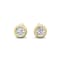 14K Gold Lab Grown Diamond Bezel Stud Earrings 1.0ctw