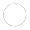 14K White Gold Round and Baguette Lab Grown Diamond Choker Style 15 Inch Necklace