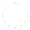 14K White Gold 7 Stone Lab Grown Diamond by the Yard 16 Inch Drop Necklace