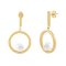 14K Yellow Gold 7-7.5mm Freshwater Pearl Tube Hoop Earrings