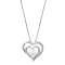 Sterling Silver Fresh Water Pearl and Created White Sapphire Heart
Pendant with 18" Box Chain