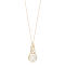 10K Yellow Gold Diamond and White Freshwater Pearl Pendant with 18"
Rope Chain