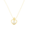 14K Yellow Gold Fresh Water Pearl Pendant with 13" Curb Chain