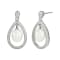 Sterling Silver White Fresh Water Pearl and Swarovski Cubic Zirconia
Teardrop Earrings