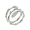 Chimento 18K Bamboo Navette ring in white gold with diamonds