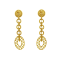 18K Olimpia Earrings in yellow gold with diamond accents