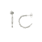 Chimento 18K Bamboo Regular earrings in white gold with diamonds