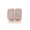 14KT Rose Gold 3 1/4 CTTW Pink Diamond Hoop Earrings