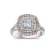 14KT Two Tone White & Rose Gold 1 CTTW Diamond Engagement Ring