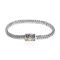 Balinese Artisan 925 Sterling Silver Bracelet with 18K Gold at Centre Lock