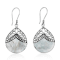 Balinese Artisan 925 Sterling Silver Dangling Earring with Mother-of-Pearl