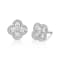 Gumuchian 18kt White Gold and Diamond Small FLeur Stud Earrings