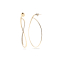Siracusa earrings XXL in yellow gold and one line of 140 diamonds, 18kt, 0,50ct