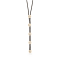 Atolli rope necklace with 5 round elements in yellow gold and diamonds 1.01ct
