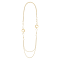 Anniversary100 solid gold mixed link necklace with two rounds elements
in yellow gold 18k