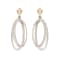 Black and White earrings in white natural gold 18k and two elements in
white diamonds 4,30ct