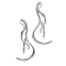 Vulcano earrings in white gold 18k and diamonds pavé, 2,82ct