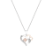 Dazzlingrock Collection Morganite and Diamond Double Heart Pendant with
Chain in 18K Gold
