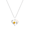 Dazzlingrock Collection Citrine and Diamond Double Heart Pendant with
Chain in 10K Gold