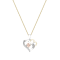 Dazzlingrock Collection Morganite and Diamond Double Heart Pendant with
Chain in 18K Gold
