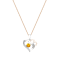 Dazzlingrock Collection Citrine and Diamond Double Heart Pendant with
Chain in 14K Gold